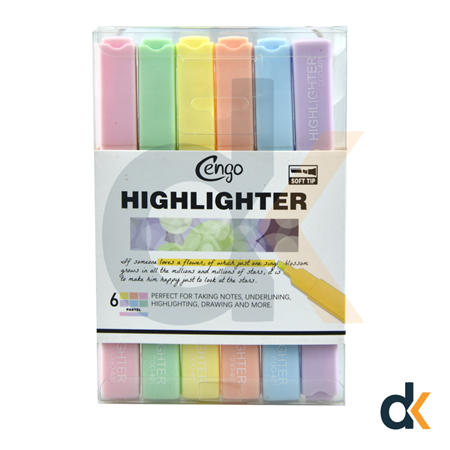 Cengo 6 Renk Fırça Uçlu Soft Pastel Fosforlu Kalem